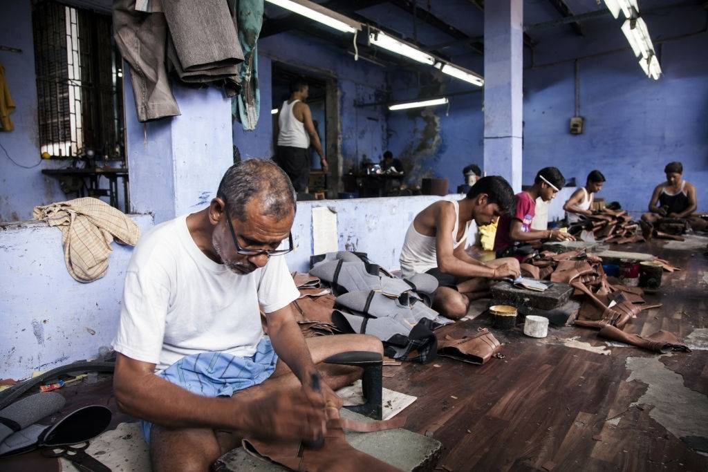 Leather shoe factory