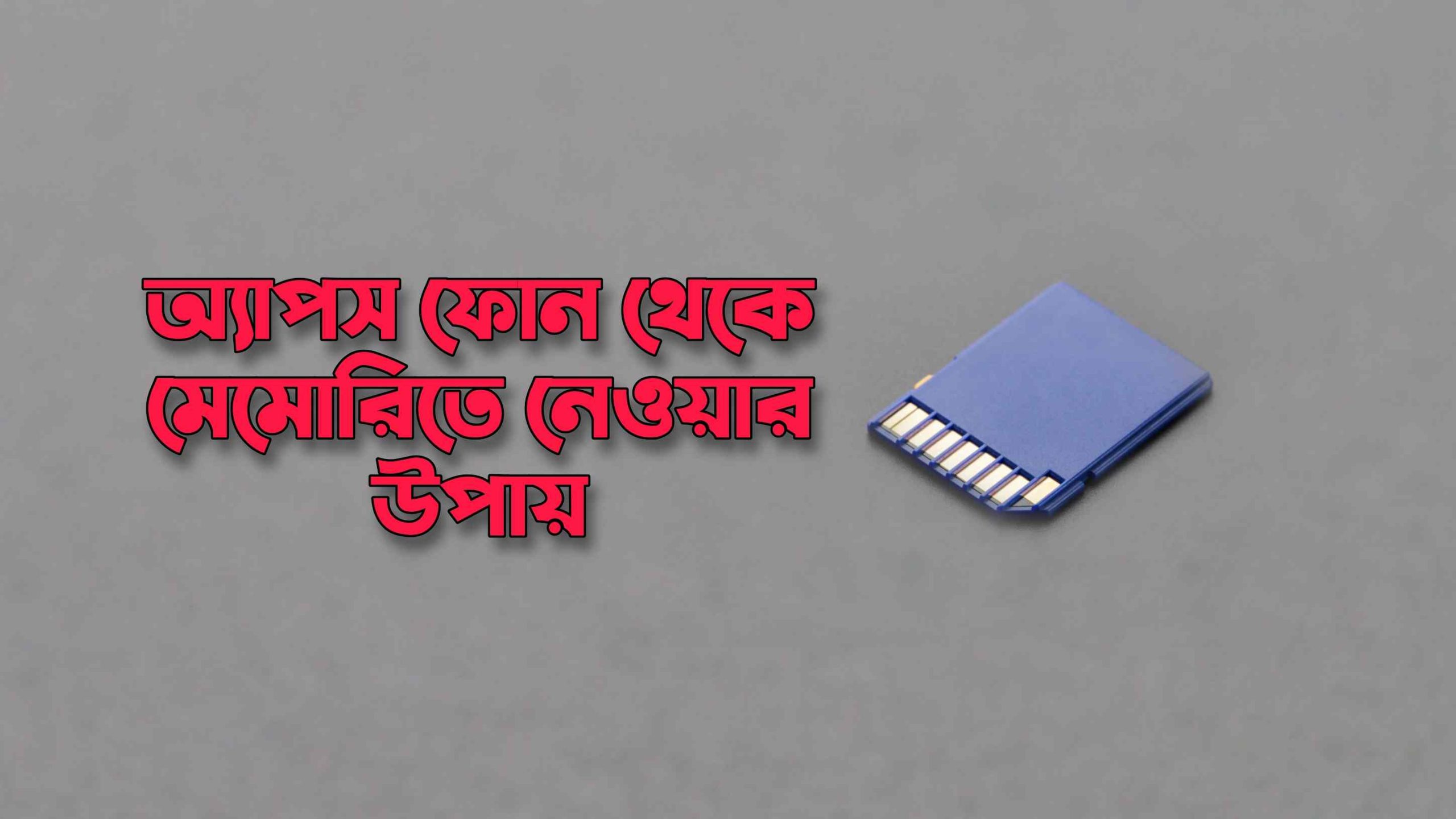 স্মার্টফোনের অ্যাপস ফোন থেকে মেমোরিতে নেওয়ার উপায়