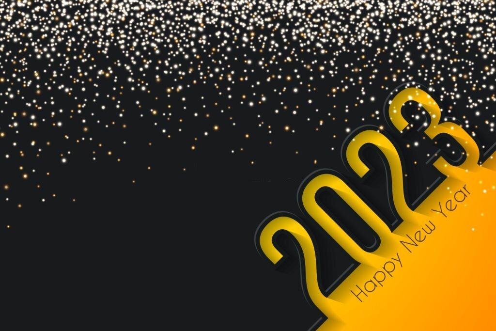 Happy new year gold background