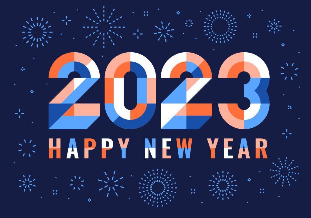happy new year 2023 flat design