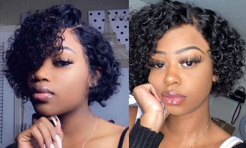 Side-Parted Curly Bob