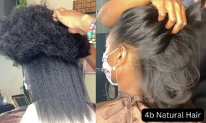 Silk Press on 4b Natural Hair