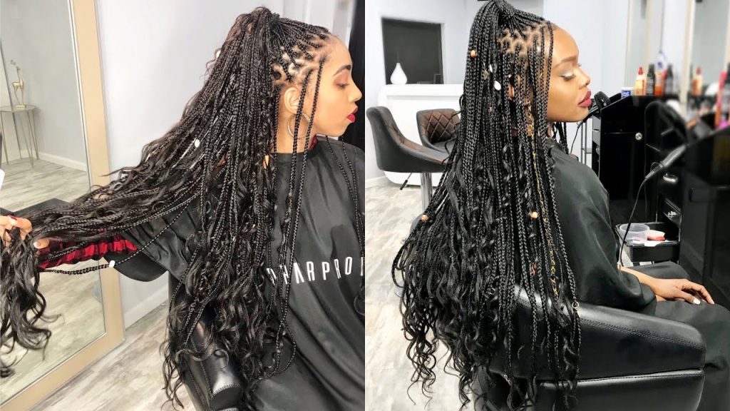 Bohemian Box Braid Style