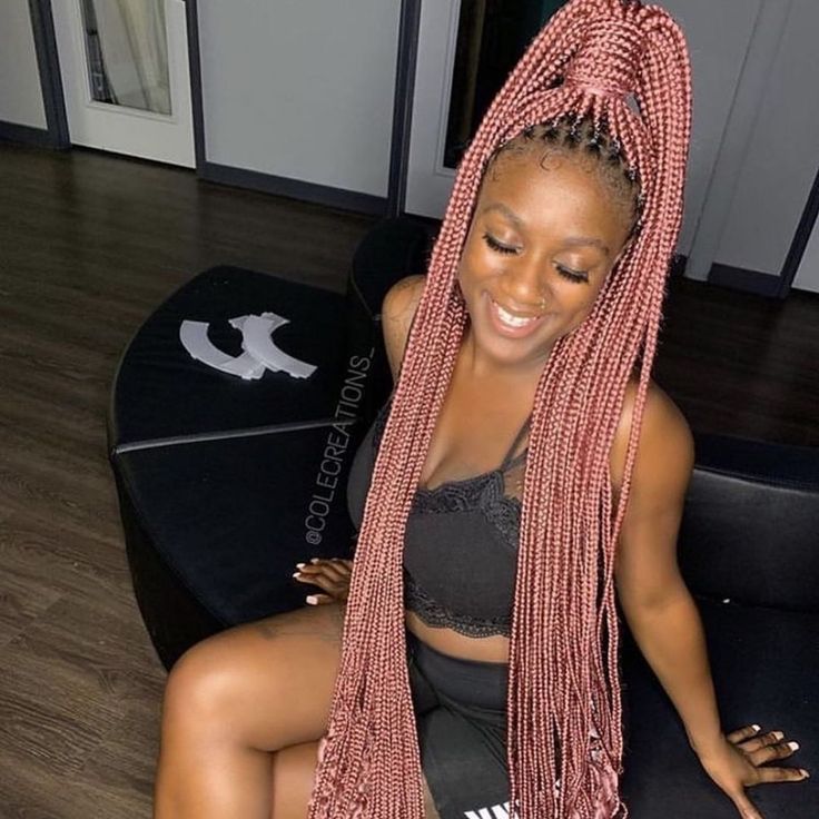 Colored Box Braids