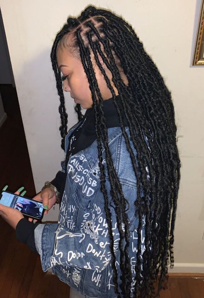 Side Part Soft Locs