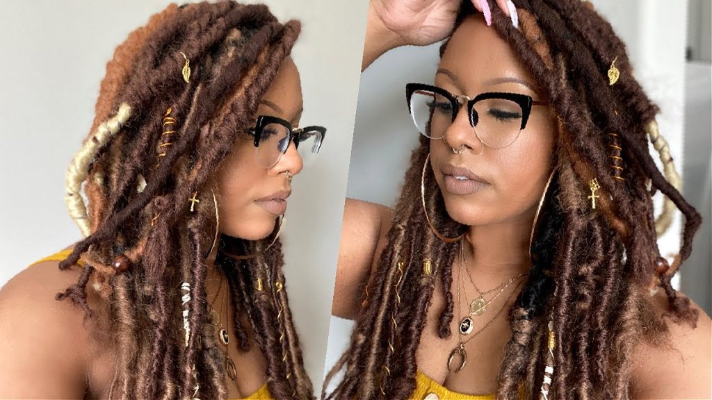 Soft Locs With Jewelry