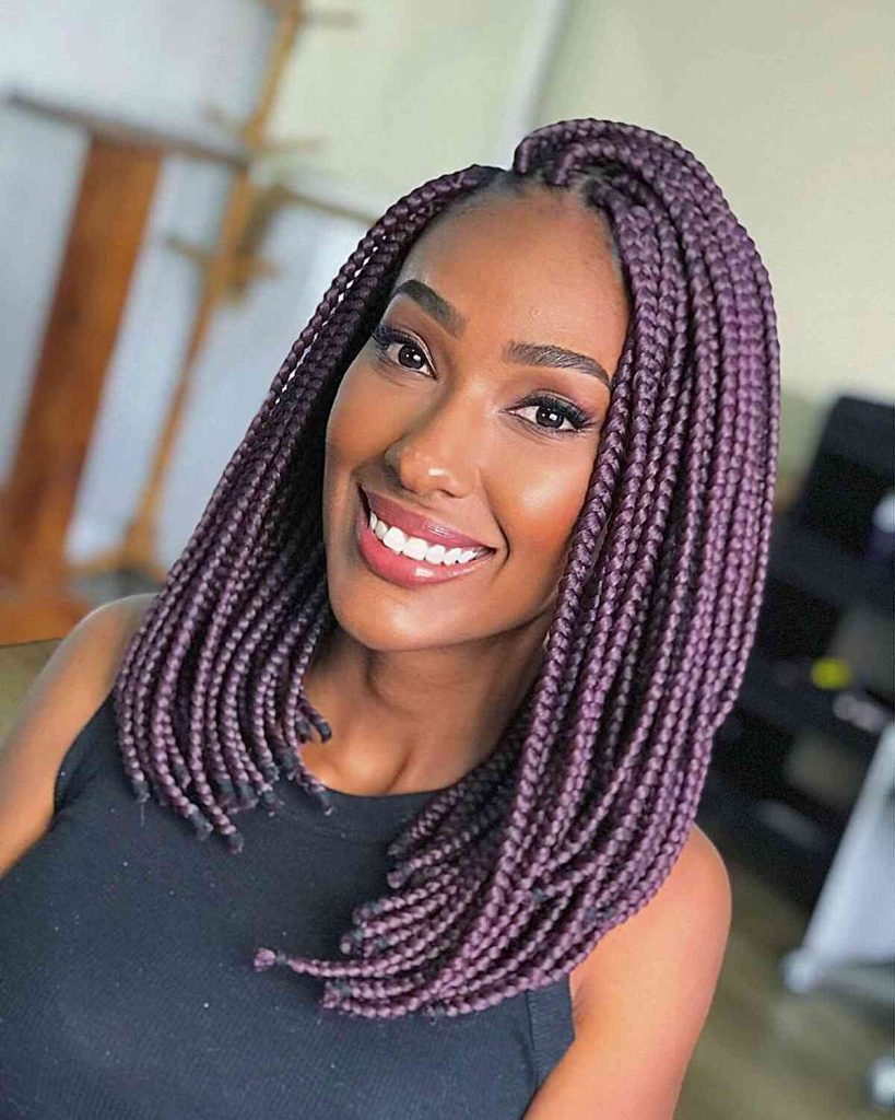 Stunning Purple Box Braids