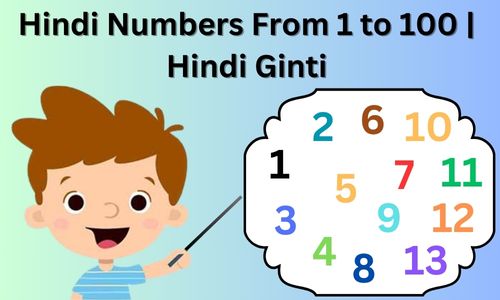 Hindi Numbers From 1 to 100 | Hindi Ginti