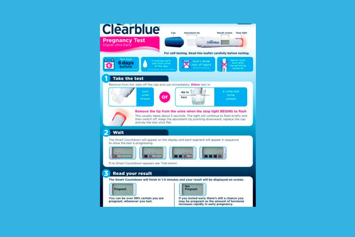 Clearblue Digital Pregnancy Test Instructions