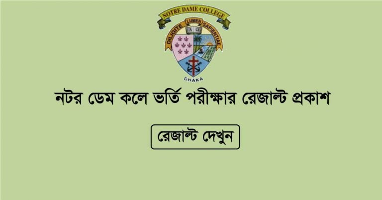 Notre Dame College Admission Test Result
