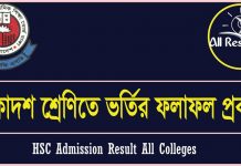 hsc admission result 2022