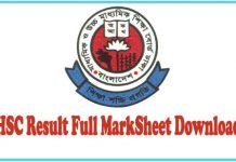 HSC Result Full MarkSheet