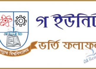 Jagannath University C Unit Admission Result