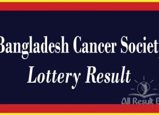 Bangladesh Cancer Society Lottery Result