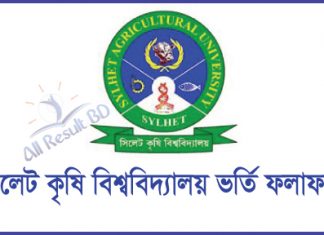 Sylhet Agricultural University Admission Test Result