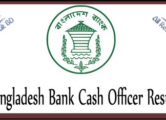 Bangladesh Bank Cash Officer result