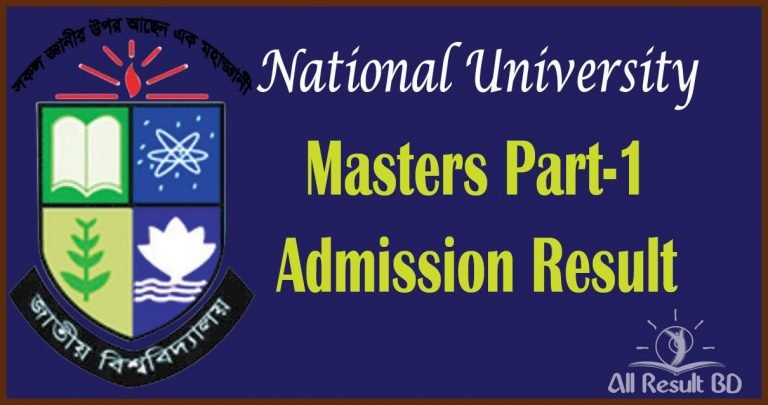 NU Preliminary To Masters Admission Result 2023 Masters Part 1 Result