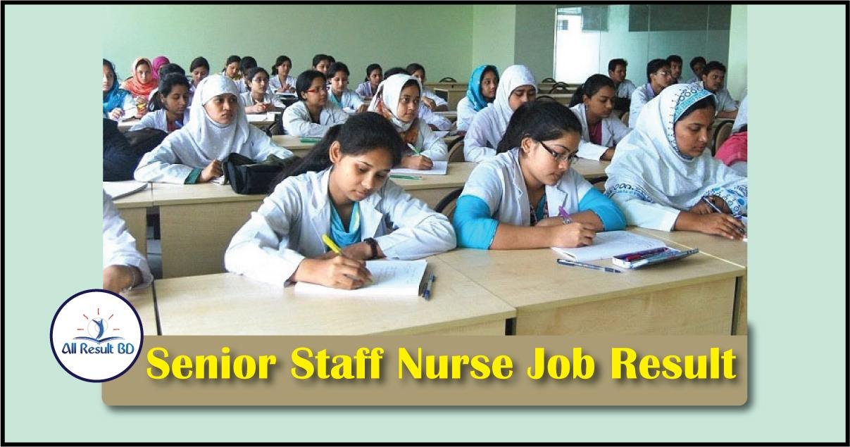 Senior Staff Nurse Job Exam Result