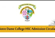 Notre Dame College HSC Admission Circular