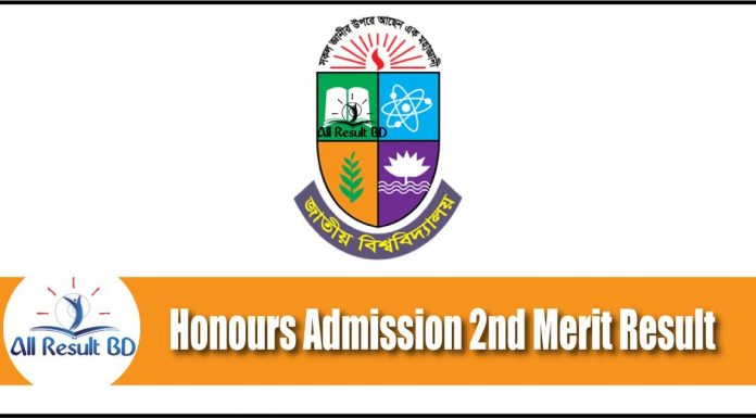 NU Honours Admission 2nd Merit Result