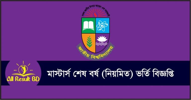 Masters Final Year Admission Circular