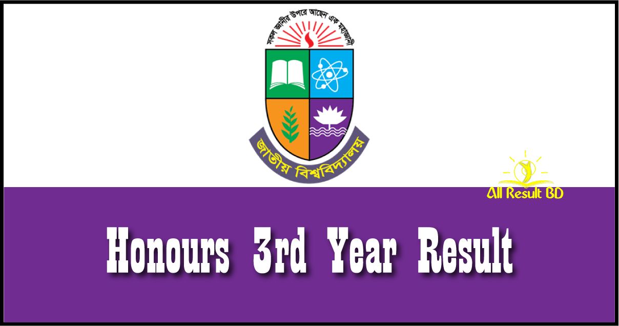 National University Honours third Year Result 2022 NU.EDU.BD