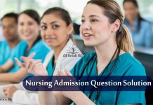 Nursing Admission Question Solution