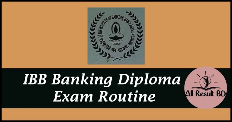IBB Banking Diploma Exam Routine