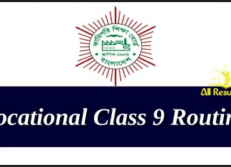 Vocational Class 9 Routine