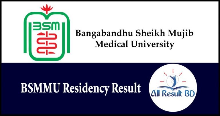 BSMMU Residency Result
