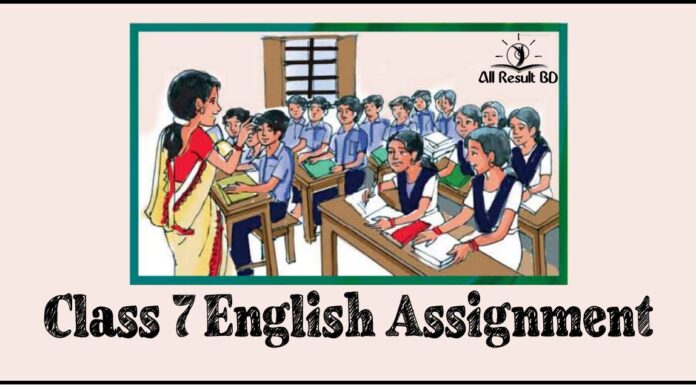 Class 7 English Assignment