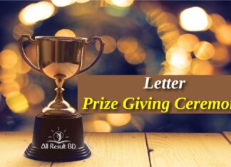 Prize Giving Ceremony Letter
