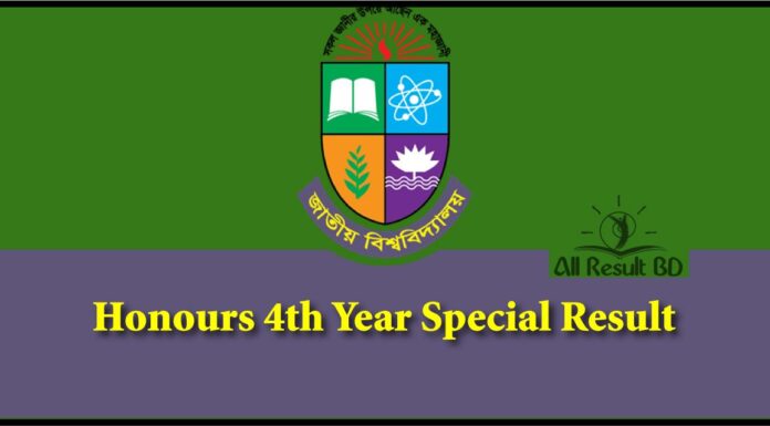 Honours 4th year special result