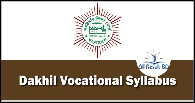 Dakhil Vocational Syllabus