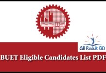 BUET Eligible Candidates List