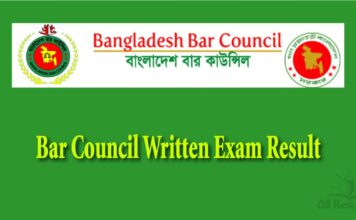 Bar Council Written Exam Result