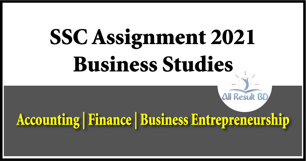 SSC Assignment 2024 Business Studies