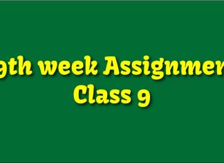 19th week Assignment Class 9