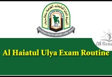 Al Haiatul Ulya Exam Routine