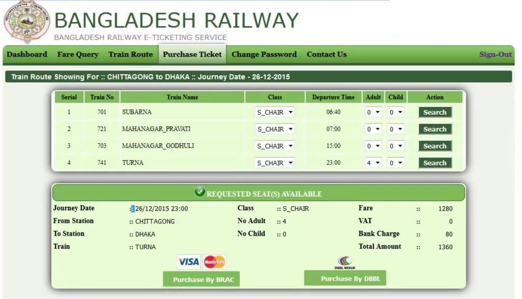 Online Train Ticket Booking