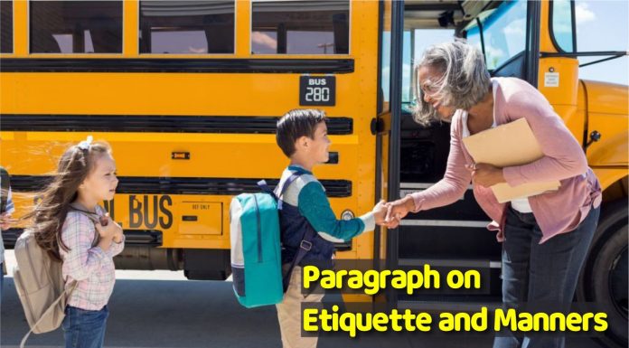 Etiquette and Manners Paragraph