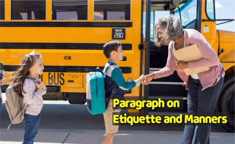 Etiquette and Manners Paragraph