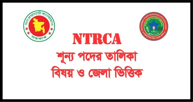 NTRCA Vacant Post