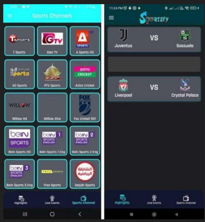 Sportzfy TV APK v5.2 Latest Version for Android PC