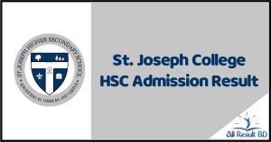 St Joseph College HSC Admission Result 2026 (SJS Merit List)