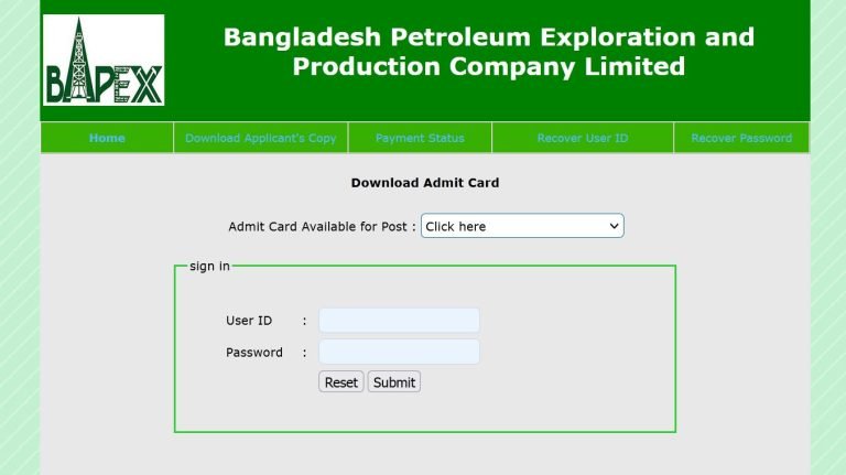 BAPEX Admit Card