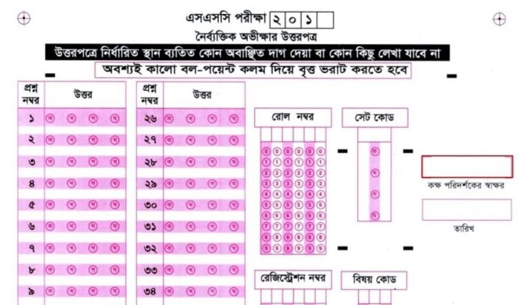 SSC OMR Sheet
