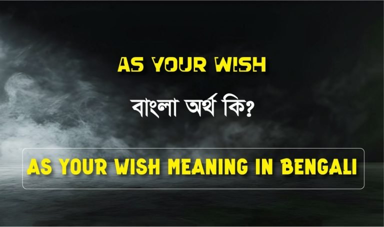 As Your Wish Meaning in Bengali