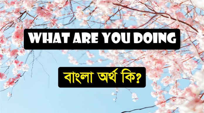 What Are You Doing Meaning in Bengali