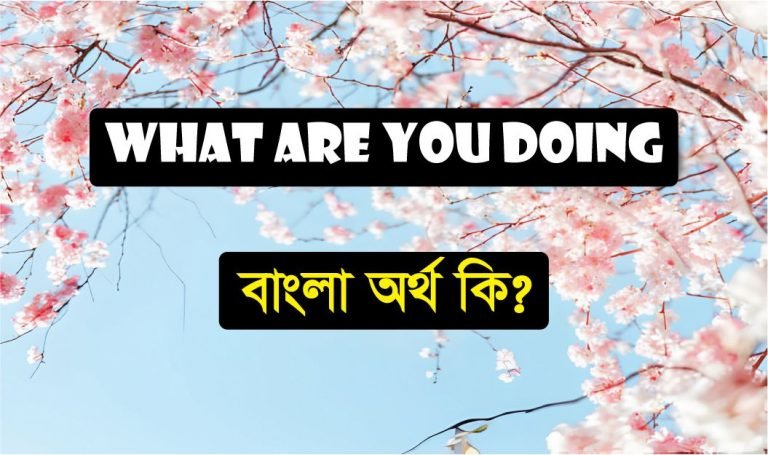 What Are You Doing Meaning in Bengali